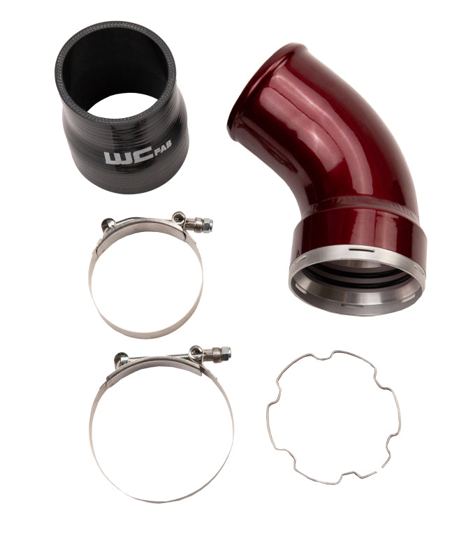 Wehrli 06-10 Duramax LBZ/LMM Intercooler Outlet Elbow Kit - Bengal Red