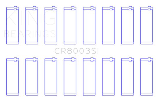 King Engine Bearings Gmc 281 (Size +0.25mm) Connecting Rod Bearing Set