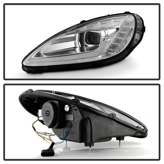 Spyder 05-13 Chevy Corvette C6 Projector Headlights Seq LED Turn Signal w/SB DRL Parking Light