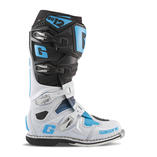 Gaerne SG12 Limited Edition Boot Black/White/Carolina Blue - Size 13