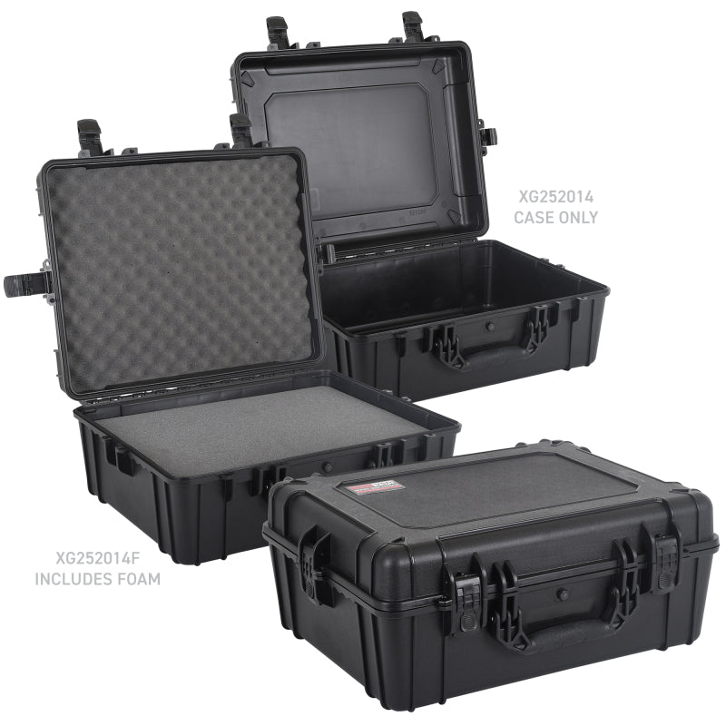 Go Rhino XVenture Gear Hard Case w/Foam - Large 25in. / Lockable / IP67 - Tex. Black