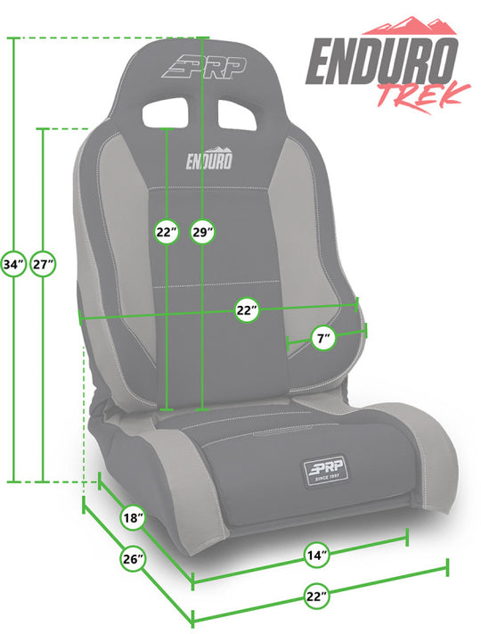 PRP 97-02 Jeep Wrangler TJ Enduro Elite Suspension Seat Trek Edition Kit