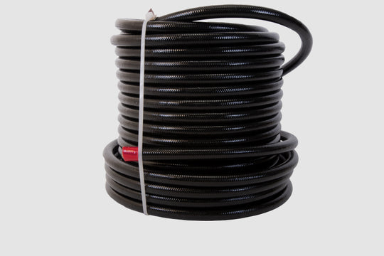 Aeromotive PTFE SS Braided Fuel Hose - Black Jacketed - AN-06 x 20ft