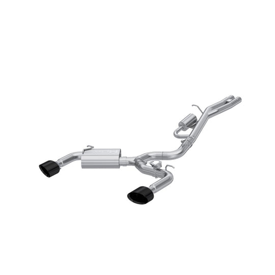 MBRP 17-20 Audi RS3 2.5T T304 SS 3in Cat-Back Dual Split Rear w/ Oval Black Chrome Tips