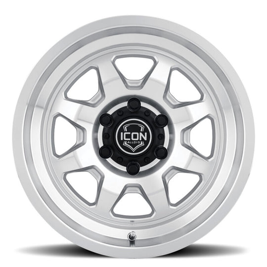 ICON Nuevo 17x8.5 / 6x135 / 6mm Offset 5in BS - Silver Machined