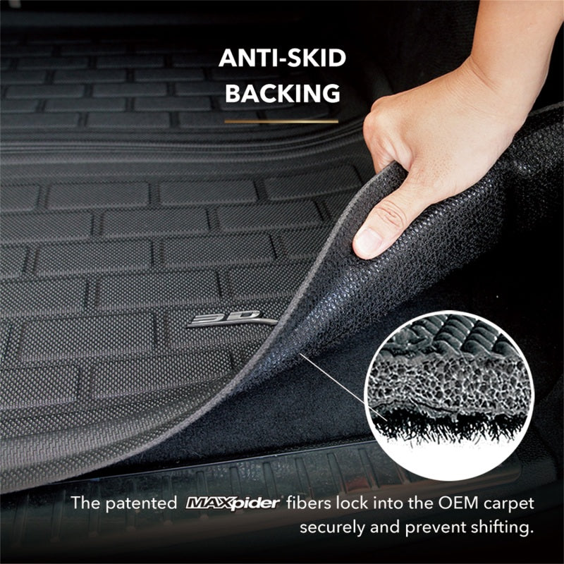 3D MAXpider 22-23 Rivian R1S Kagu Black 3Rd Row Seat Back Protector