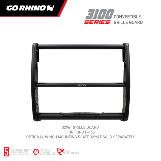 Go Rhino 18-20 Ford F-150 (Excl. APA/ACC Models) 3100 Series StepGuard Center Grille ONLY - Tex. Blk