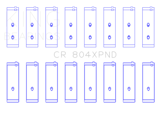 King Engine Bearings Ford 260Ci 289Ci 302 5.0L Windsor (Size STDX) Connecting Rod Bearing Set