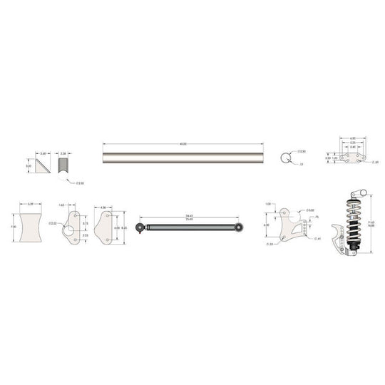 QA1 Pro Parallel 4-Link System Double Adjust Coilovers- (Rear)