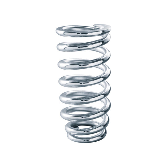 QA1 3-1/2in ID Tapered Spring - 8in Length x 375lbs/in - Chrome Plated