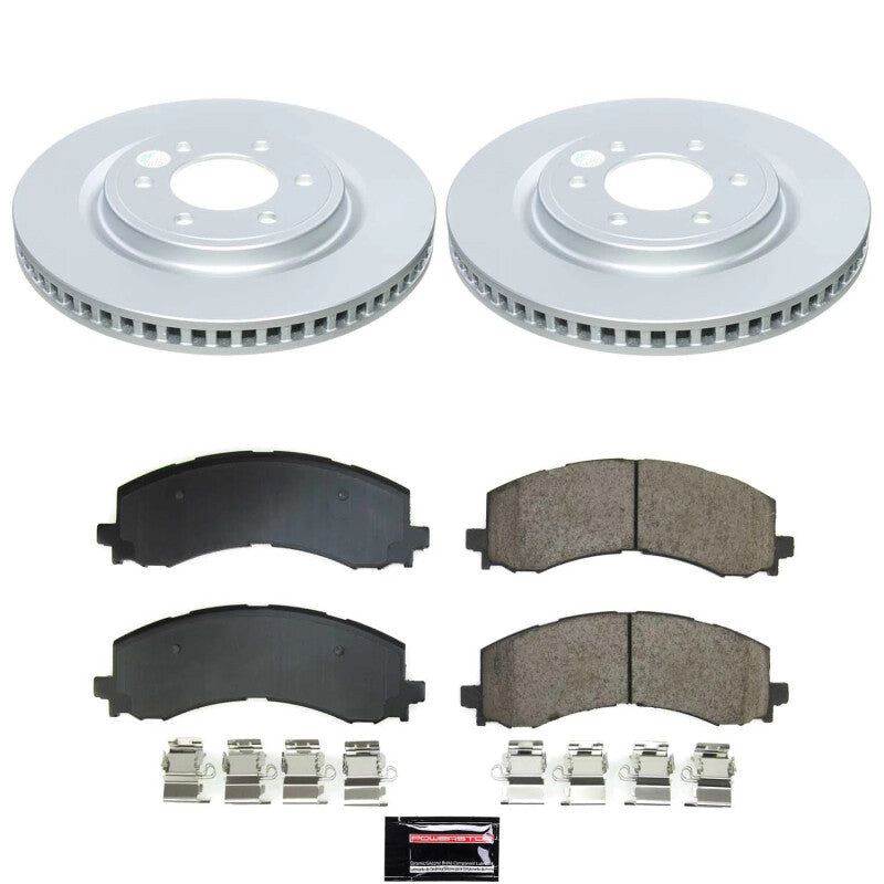 Power Stop 22-23 Ford F-150 Lightning Front Z17 Coated Brake Kit