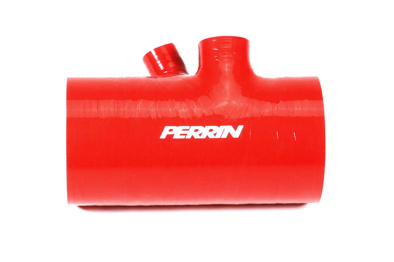 Perrin 2022+ Subaru WRX Red 3in Turbo Inlet Hose w/ Nozzle (Short)