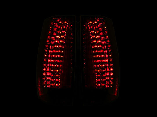 ANZO 2007-2014 Chevrolet Suburban LED Taillights Red/Clear - Escalade Look