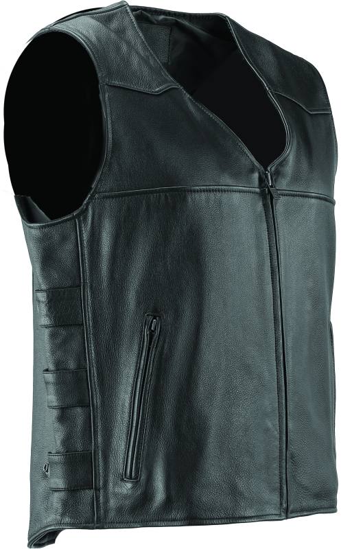 Kuryakyn Leather By River Road Plains Leather Vest Black - Small