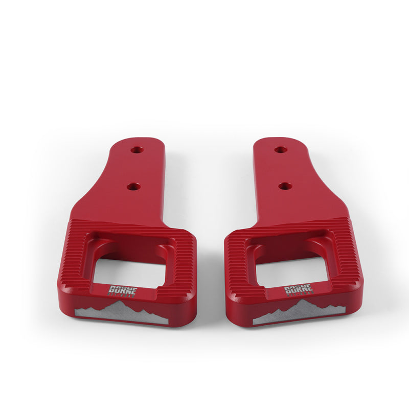 Borne Off-Road 2017+ Ford Raptor / 2009+ Ford F150 Borne Off-Road Billet Tow Hooks - Red