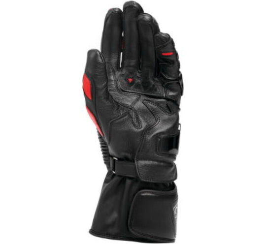 Dainese Druid 4 Leather Gloves Black/Lava-Red/White - Medium