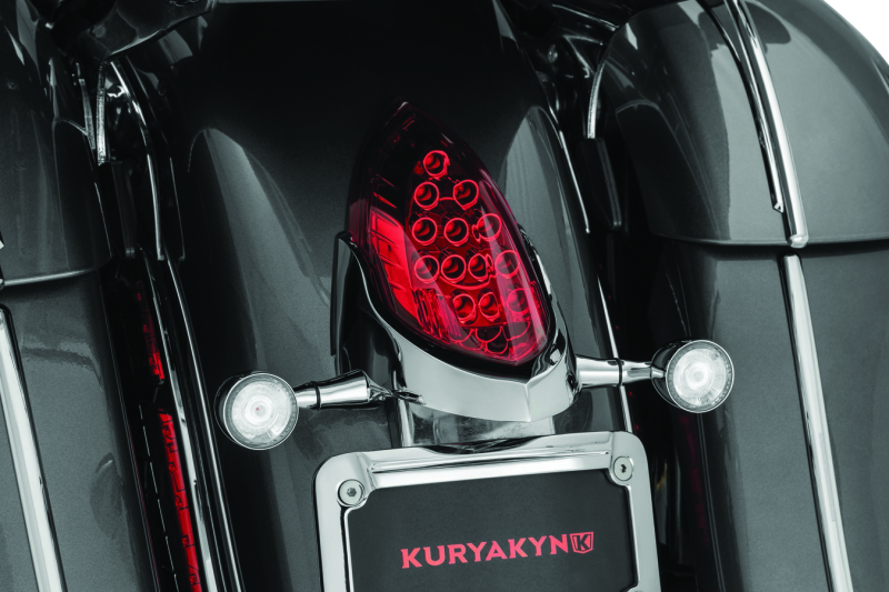 Kuryakyn Rear Turn Signal & License Plate Mount Indian Chrome