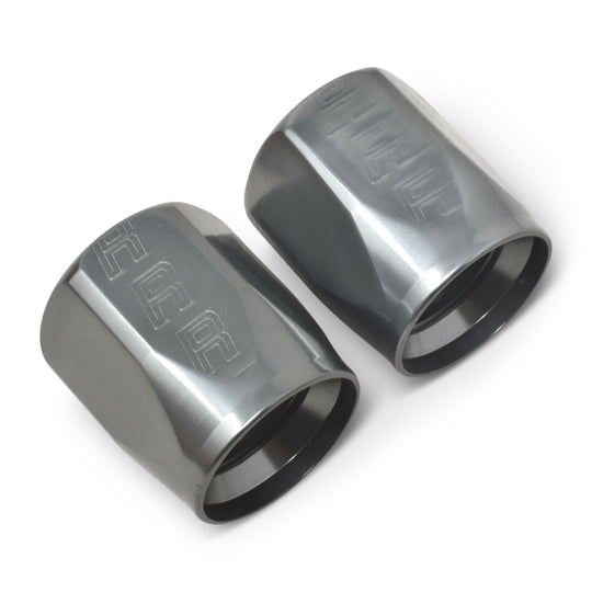 Russell Hose End Socket -8 AN Polished & Gray Anodized (2 Pack)