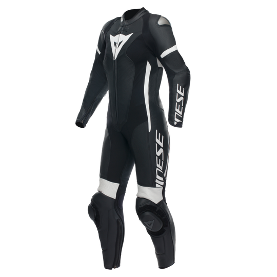 Dainese Grobnik Lady Leather 1PC Perforated Suit Black/Black/White Size - 40