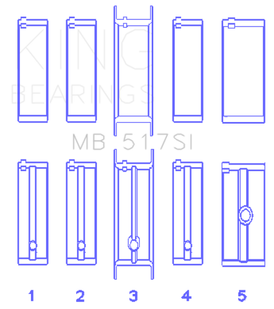 King Engine Bearings Chrysler 360 Crankshaft Main Bearings