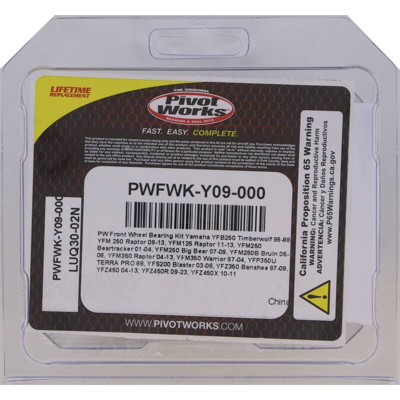 Pivot Works 11-13 Yamaha YFM125 Raptor PW - Front Wheel Bearing Kit