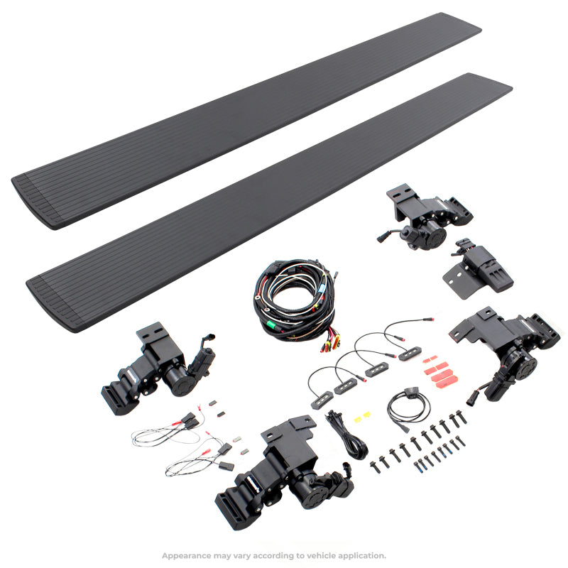 Go Rhino 19-23 Ram 1500 Quad Cab 4dr E-BOARD E1 Electric Running Board Kit (No Drill) - Tex. Blk