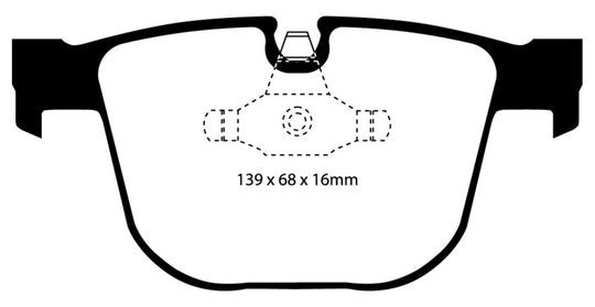 EBC 08-10 BMW M3 4.0 (E90) Redstuff Rear Brake Pads