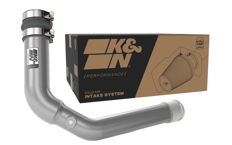 K&N 22-23 Subaru WRX 2.4L H4 Aluminum Charge Pipe Kit - Gunmetal Gray