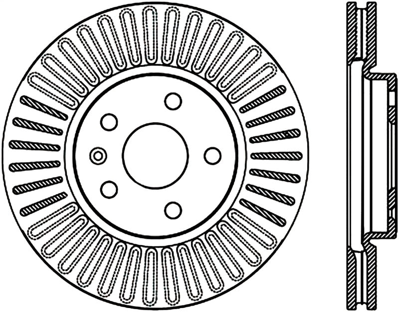 Stoptech 10-15 Chevy Camaro Sport Cryo-Treated Cross Drilled & Slotted Rotor - Front Left