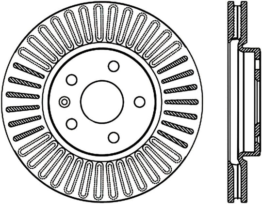 Stoptech 10-15 Chevy Camaro Sport Cryo-Treated Cross Drilled & Slotted Rotor - Front Right