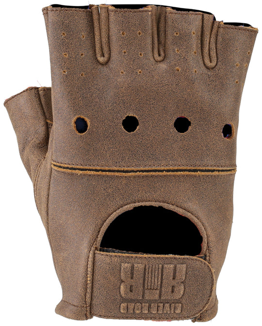 Kuryakyn Leather By River Road Buster Vintage Shorty Gloves Black - Large