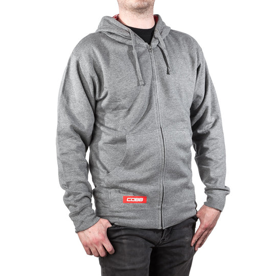 Cobb Grey Zippered Hoodie - Size Large