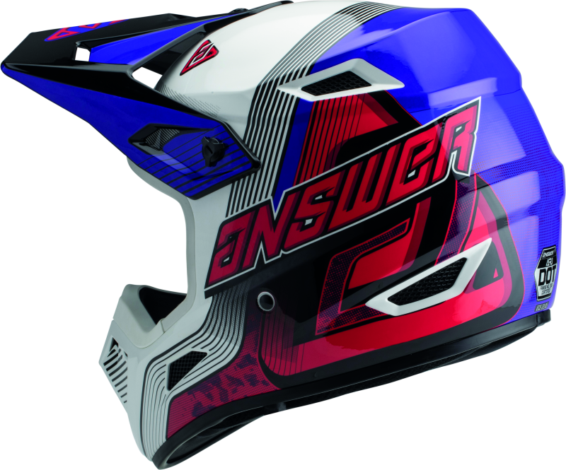 Answer AR1 Vendetta Helmet Red/White/Purple Youth - Small