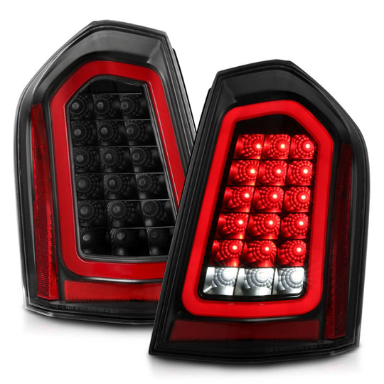 ANZO 11-14 Chrysler 300 LED Taillights Black w/ Sequential