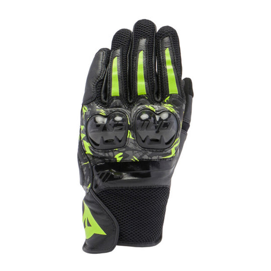 Dainese Mig 3 Unisex Leather Gloves Black/Anthracite/Yellow Fluorescent - 2XS