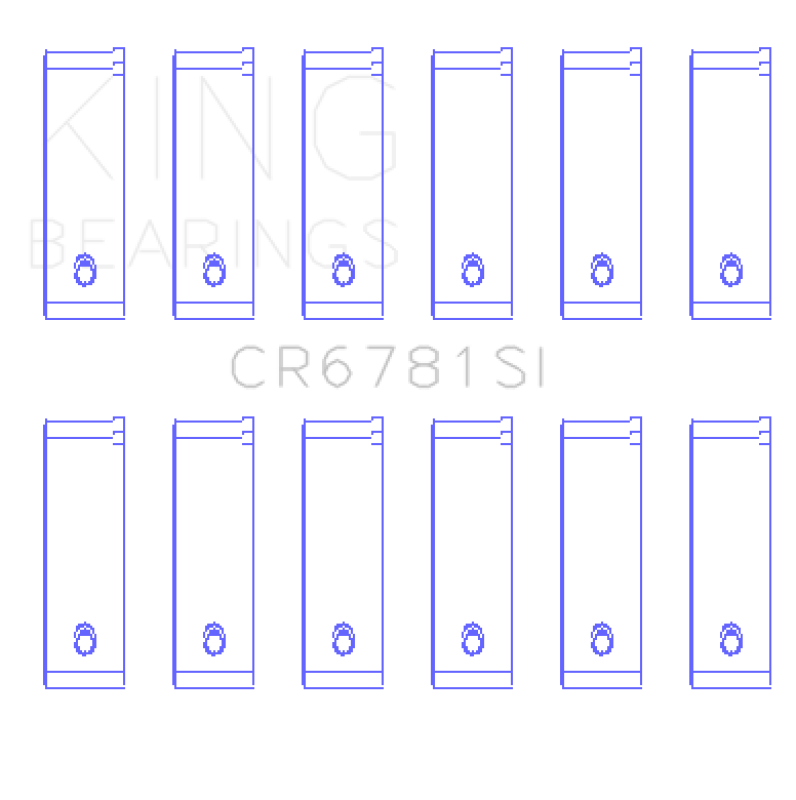 King Engine Bearings Chrysler 2.7L (Od+.002in) (Size +0.75mm) Connecting Rod Bearing Set