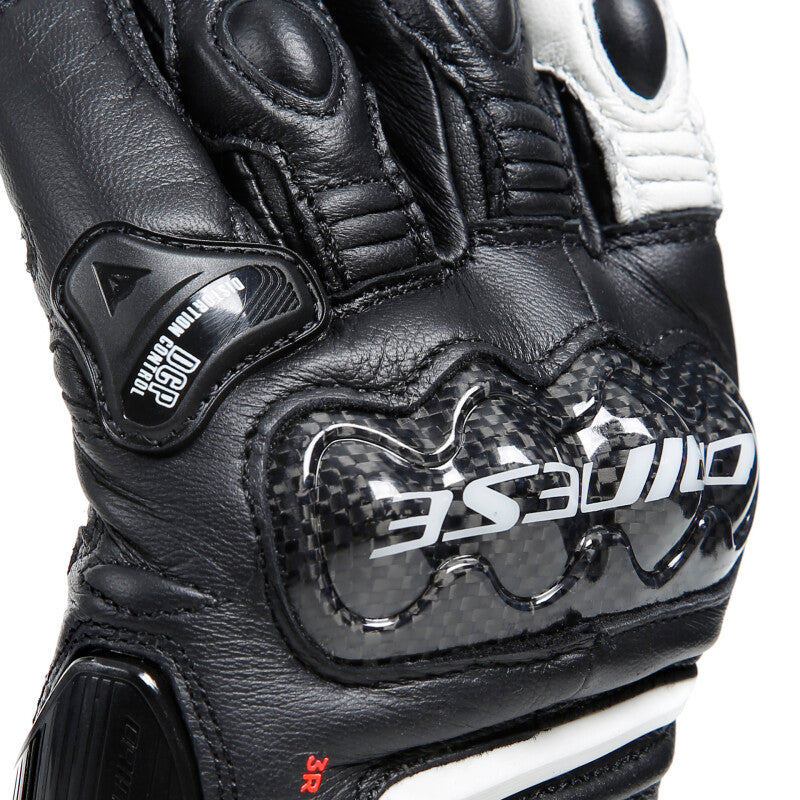 Dainese Carbon 4 Long Lady Leather Gloves - Black/White - Large