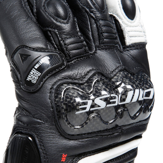 Dainese Carbon 4 Long Lady Leather Gloves - Black/White - Medium