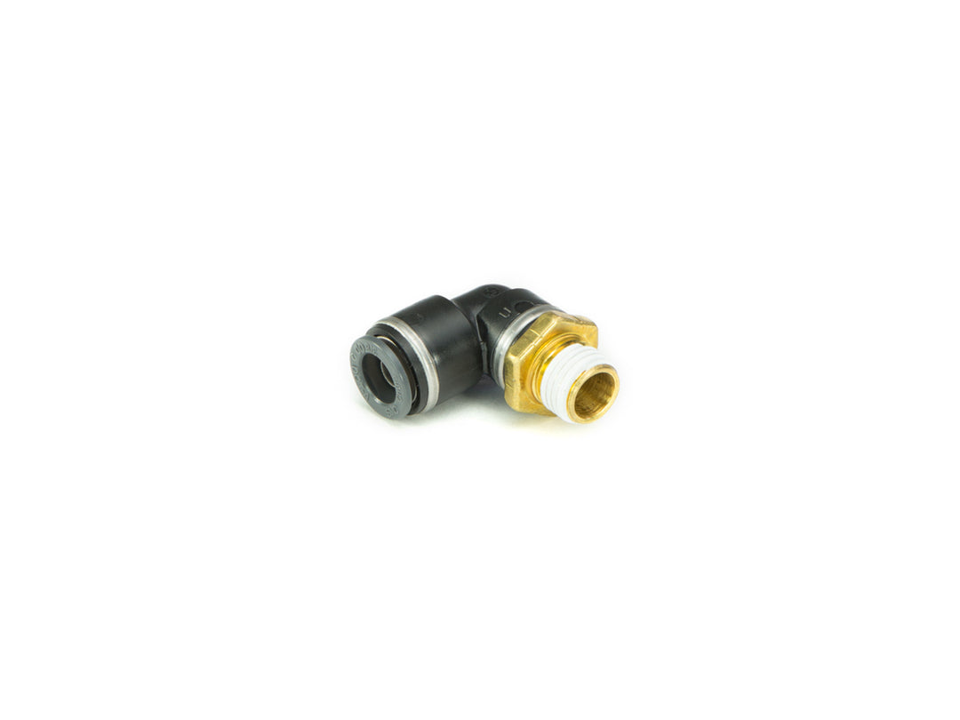 Accuair 1/4  PTC - 1/8  NPT 90 Deg Swivel Elbow