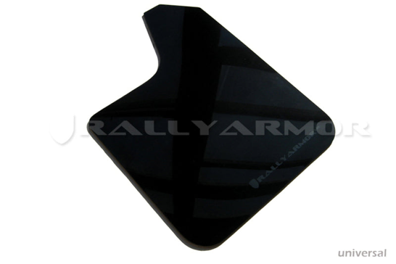 Rally Armor Universal UR Black Mud Flap w/ Metallic Black Logo - Pair