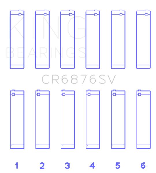 King Engine Bearings Mercedes Benz Om 642 Sputter Replacement (Size +0.25mm) Conrod Bearing Set