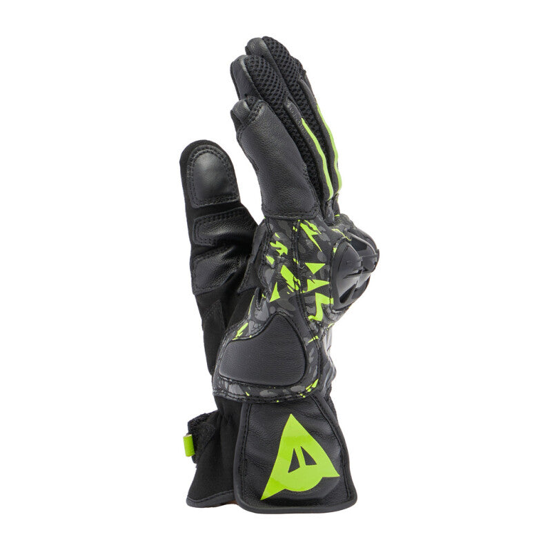 Dainese Mig 3 Unisex Leather Gloves Black/Anthracite/Yellow Fluorescent - XS