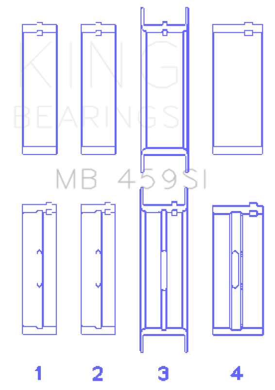 King Engine Bearings Ford V-6 183. (Size +0.25mm) Main Bearing Set