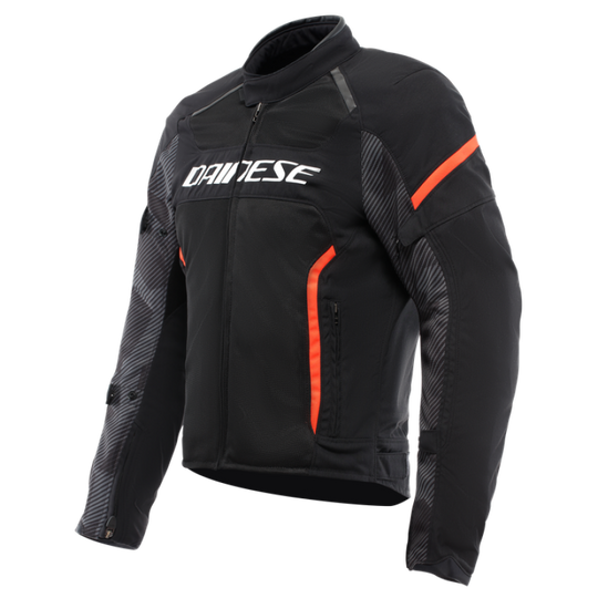 Dainese Air Frame 3 Tex Jacket Black/Black/Red Fluorescent Size - 44