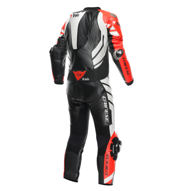 Dainese Mugello 3 Perforated D- Air 1 Pc Leather Suit Black/Fluorescent Red/White Size - 44