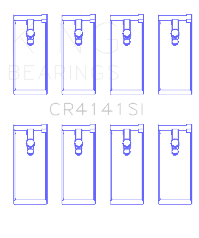 King Engine Bearings Isuzu 4Zb1/4Zd1/G130/G161/G201 (Size +1.0mm) Connecting Rod Bearing Set