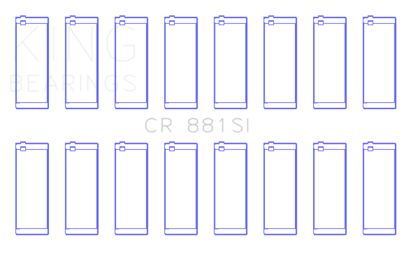 King Engine Bearings Ford 281Ci/330Ci (Size +0.50mm) Connecting Rod Bearing Set