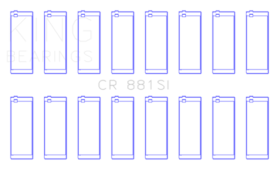 King Engine Bearings Ford 281Ci/330Ci (Size +0.50mm) Connecting Rod Bearing Set