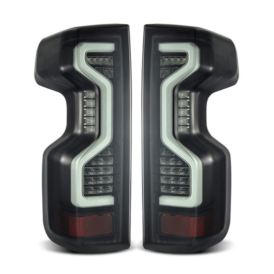 AlphaRex 19-23 Chevrolet Silverado 1500/2500HD/3500HD PRO-Series LED Tail Lights Jet Black