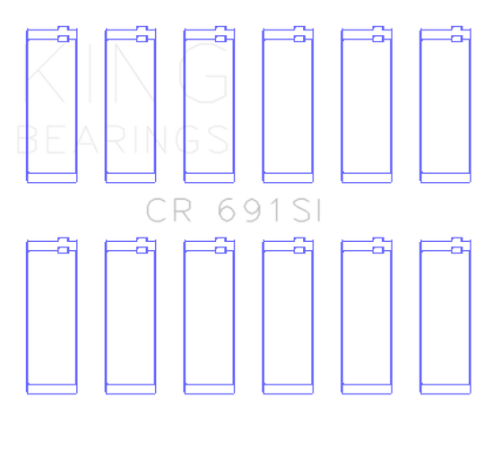 King Engine Bearings Ford V-6 183. (Size +0.25mm) Connecting Rod Bearing Set